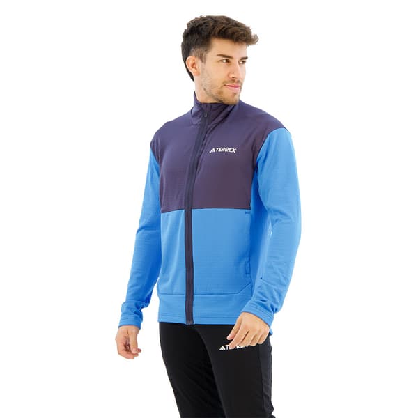 Adidas Terrex Multi Light Fleecejakke Med Fuld Lynlås Blå L Mand