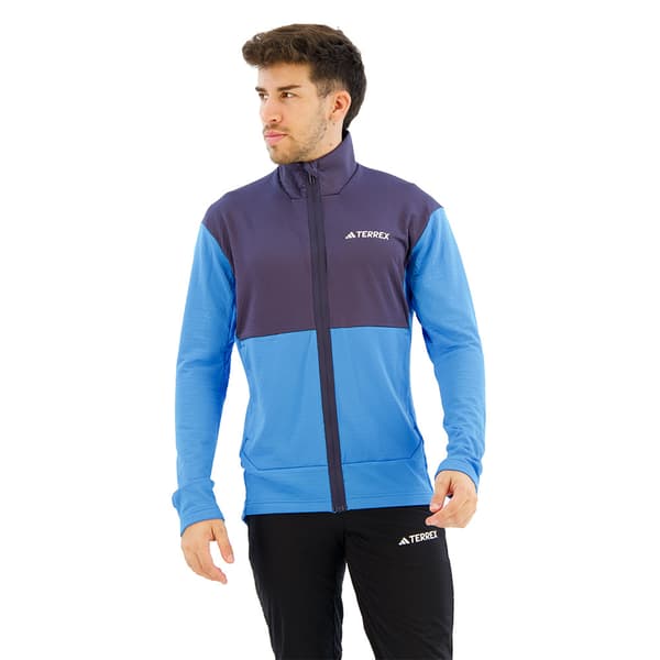 Adidas Terrex Multi Light Fleecejakke Med Fuld Lynlås Blå L Mand