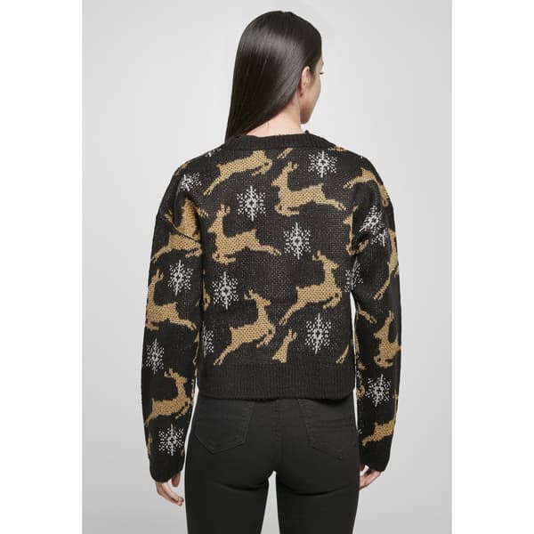 Urban Classics Oversized Christmas Big Cardigan Sort 5XL Kvinde