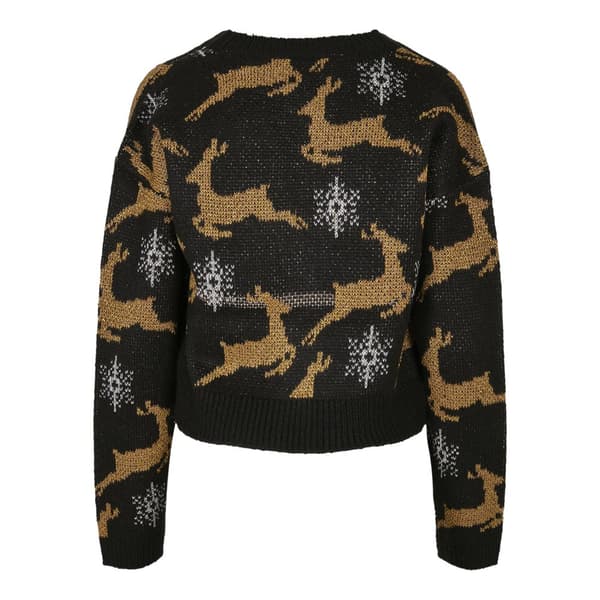 Urban Classics Oversized Christmas Big Cardigan Sort 5XL Kvinde
