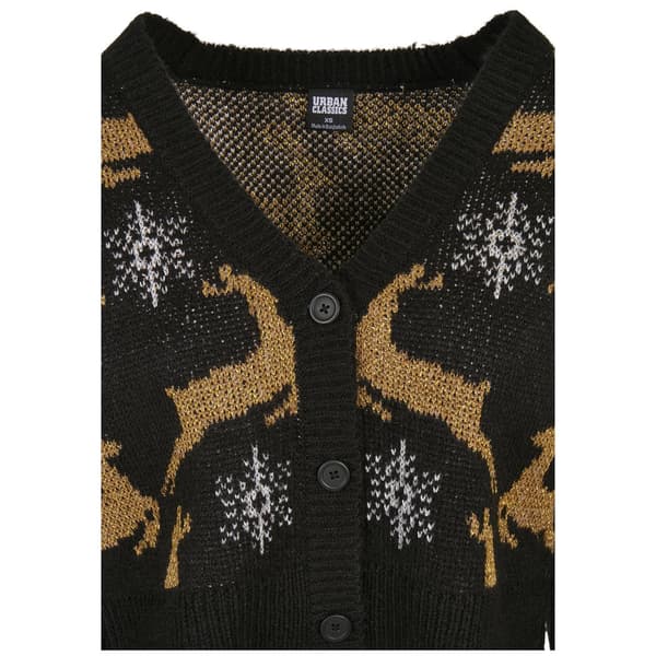 Urban Classics Oversized Christmas Big Cardigan Sort 5XL Kvinde