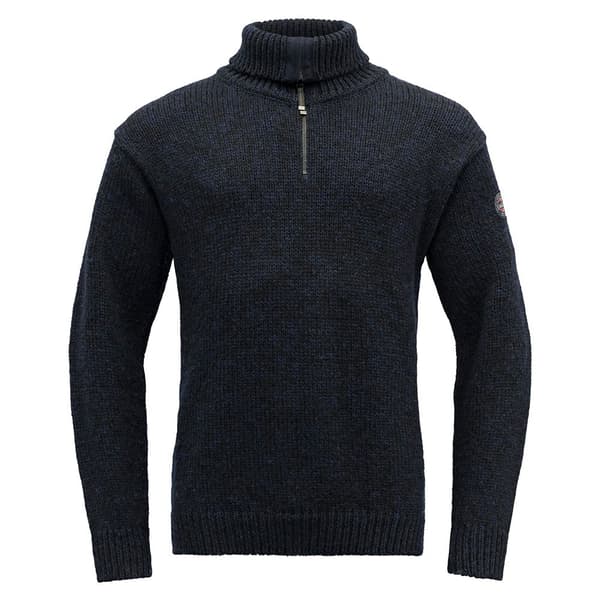 Devold Of Norway Nansen Wool Zip Neck Trøje Blå XS Mand