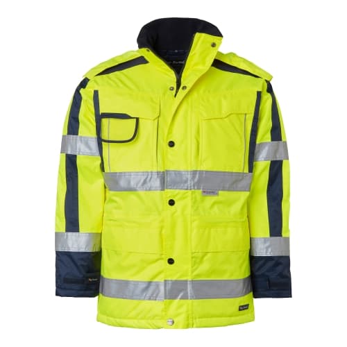 6317 Parka Fluorescent yellow/navy Unisex