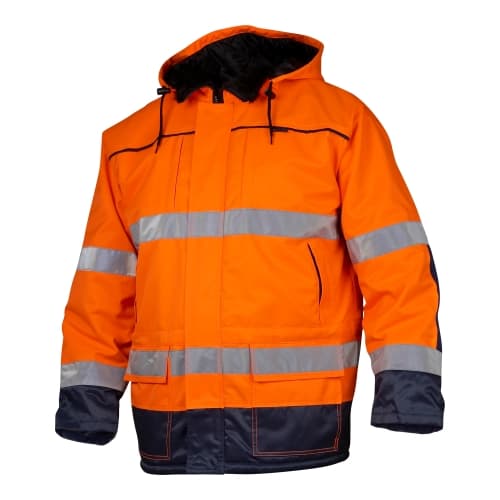 6216 Parka Fluorescent orange/navy Unisex