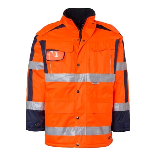 6317 Parka Fluorescent orange/navy Unisex