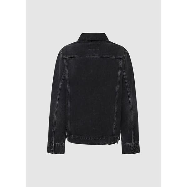 Pepe Jeans Boyfriend Denim Jakke Blå L Kvinde
