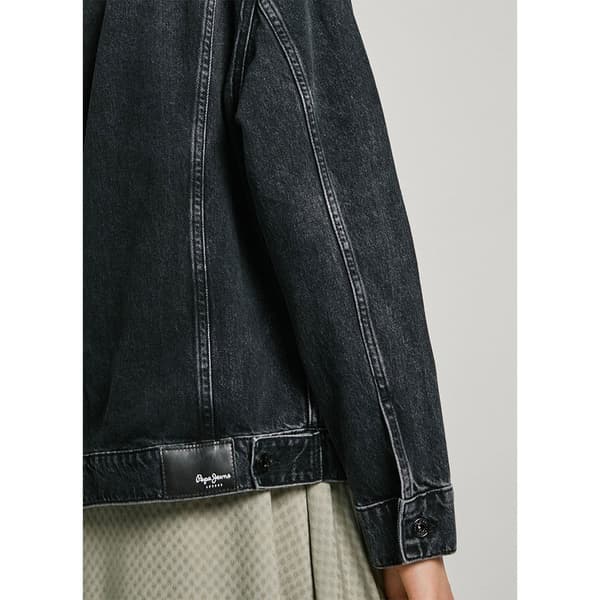 Pepe Jeans Boyfriend Denim Jakke Blå L Kvinde