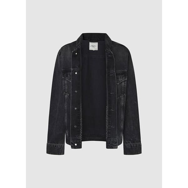 Pepe Jeans Boyfriend Denim Jakke Blå L Kvinde