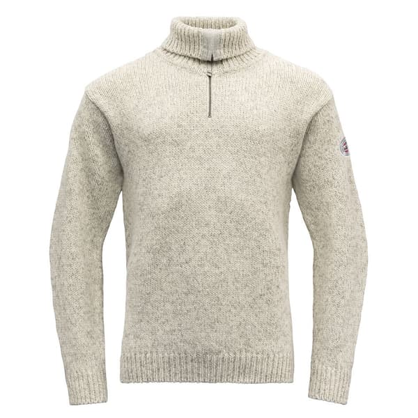 Devold Of Norway Nansen Wool Zip Neck Trøje Beige XS Mand