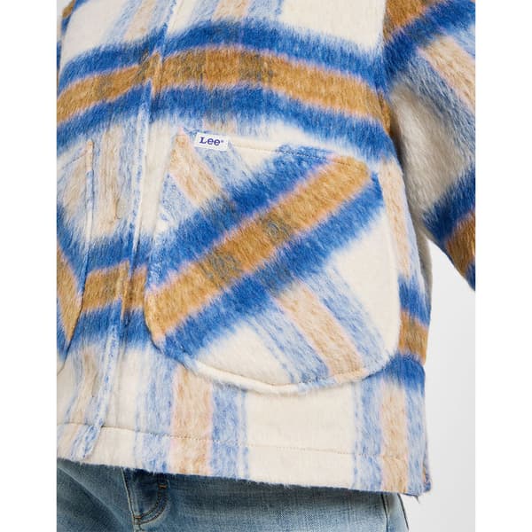 Lee Cropped Wool Jakke Beige M Kvinde