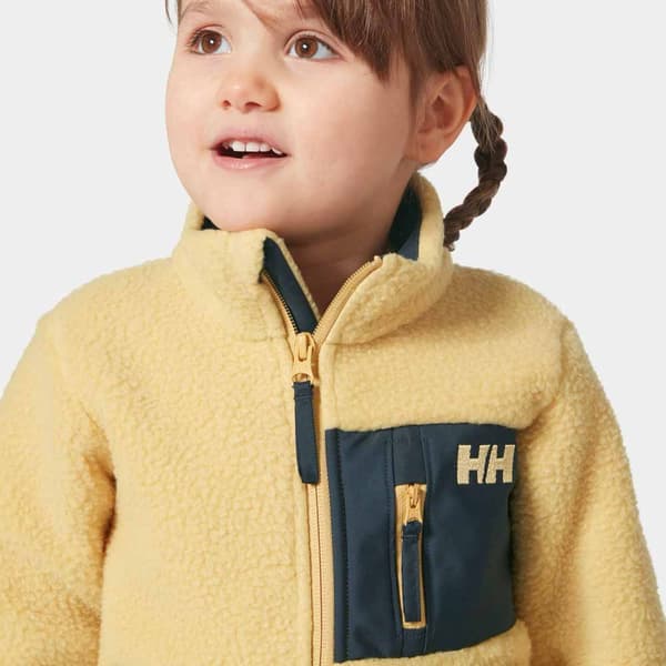 Helly Hansen Champ Pile Fleecejakke Med Fuld Lynlås Beige 4 Years