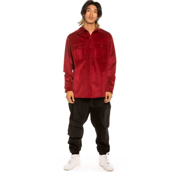 Grimey Aged Rum Corduroy övertröja Röd 2XL Man