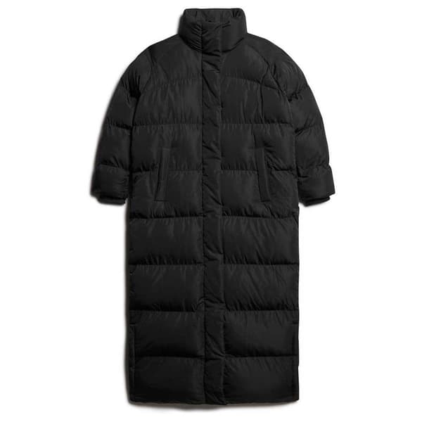 Superdry Maxi Longline Jacka Svart S Kvinna
