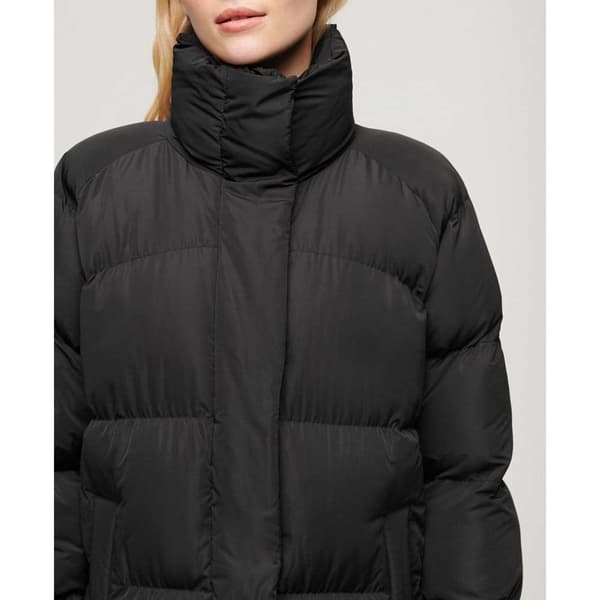 Superdry Maxi Longline Jacka Svart S Kvinna