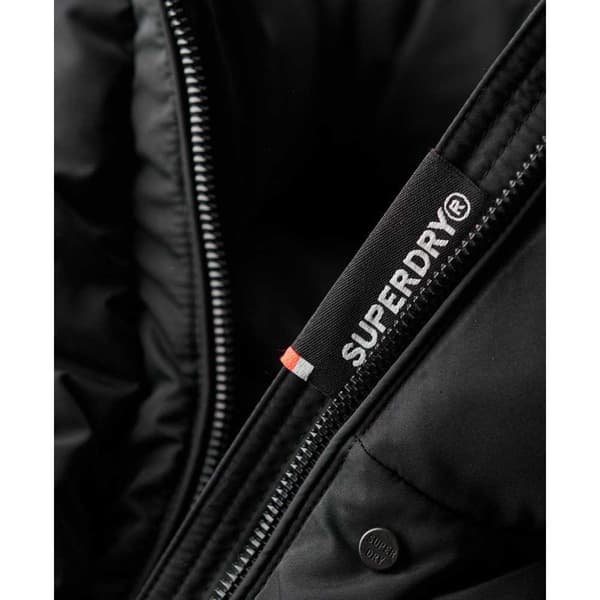 Superdry Maxi Longline Jacka Svart S Kvinna