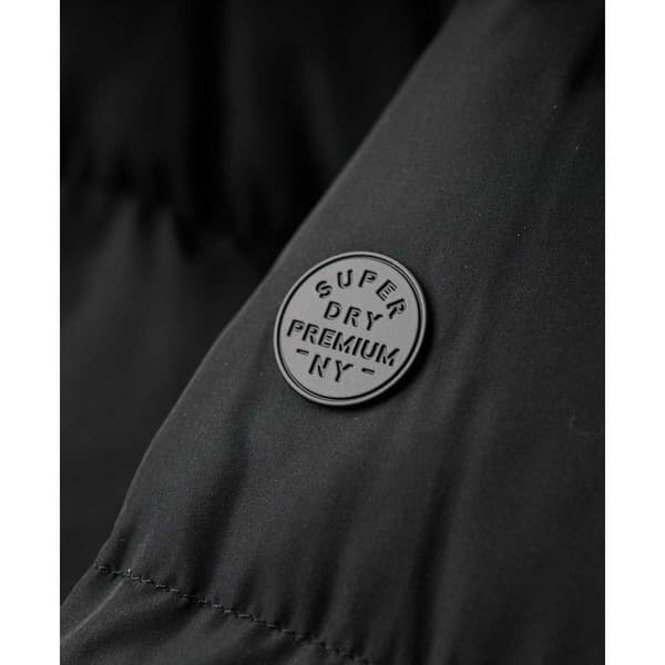 Superdry Maxi Longline Jacka Svart S Kvinna