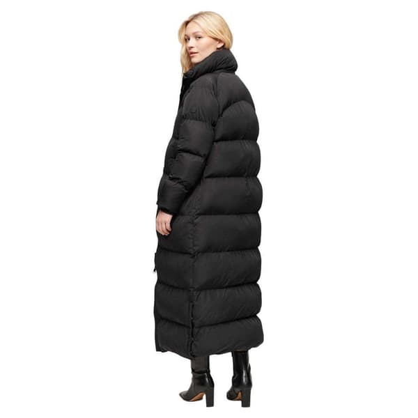 Superdry Maxi Longline Jacka Svart S Kvinna