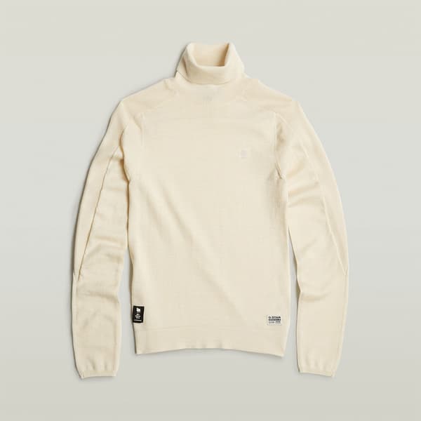G-star D25510-d847 Tröja Med Hög Krage Beige S Kvinna