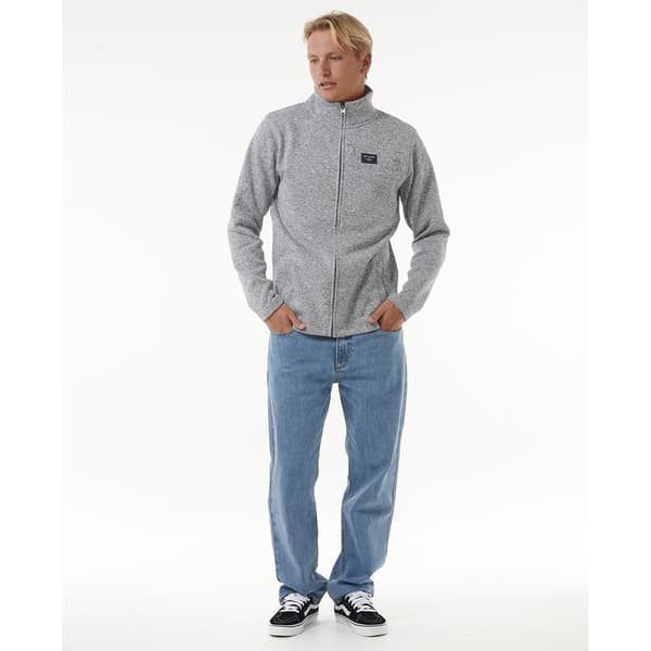 Rip Curl Crescent Tröja Med Hel Dragkedja Grå M Man