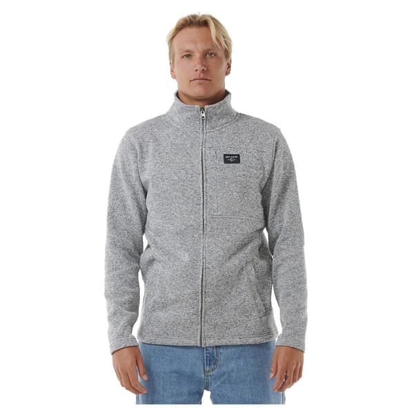Rip Curl Crescent Tröja Med Hel Dragkedja Grå M Man