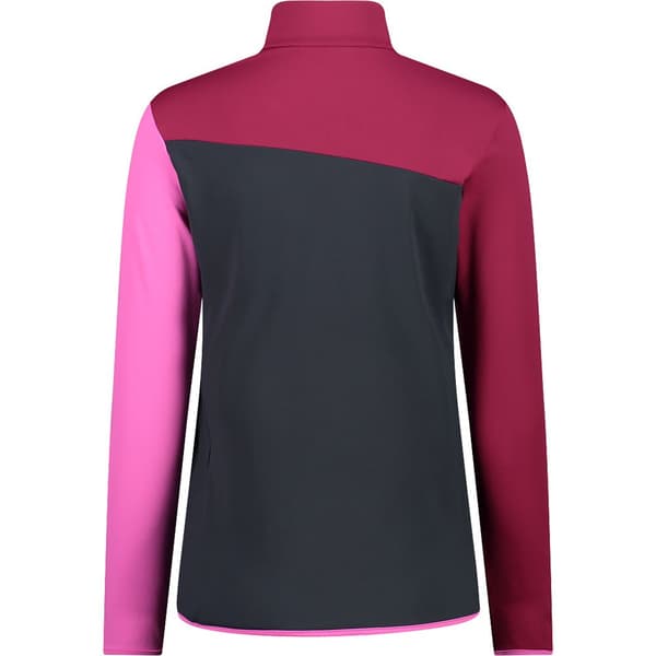 Cmp Sweat 32l0496 Fleecejakke Med Halv Lynlås Grå,Rosa S Kvinde