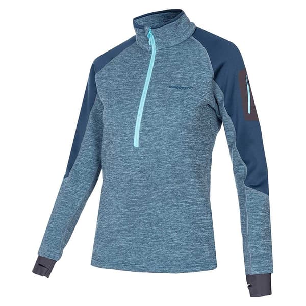 Trangoworld Bellagio Vd Fleece Med Halv Dragkedja Blå XL Kvinna