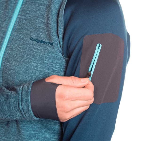 Trangoworld Bellagio Vd Fleece Med Halv Dragkedja Blå XL Kvinna