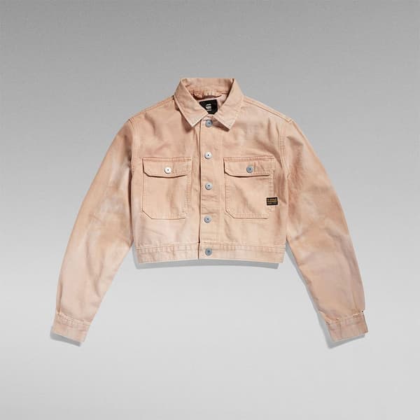 G-star Boxy Explorer Jeansjacka Beige L Kvinna