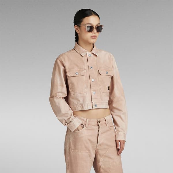 G-star Boxy Explorer Jeansjacka Beige L Kvinna
