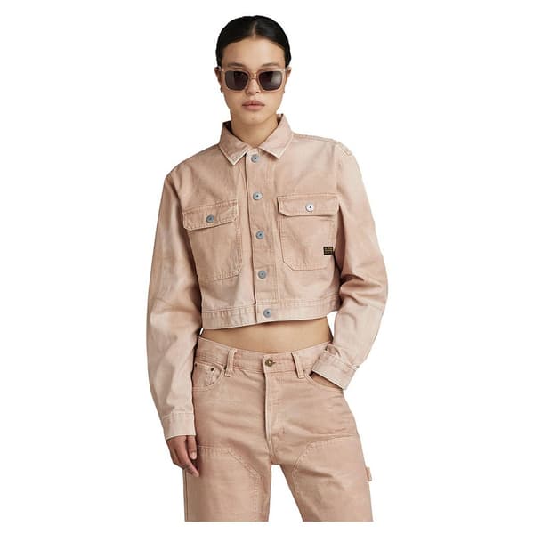 G-star Boxy Explorer Jeansjacka Beige L Kvinna