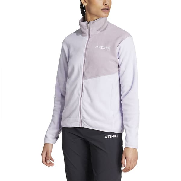 Adidas Terrex Multi Fleecejakke Med Fuld Lynlås Grå M Kvinde