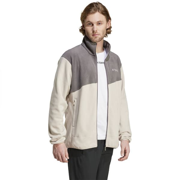 Adidas Terrex Multi Vetoketjullinen Fleecetakki Beige S Mies