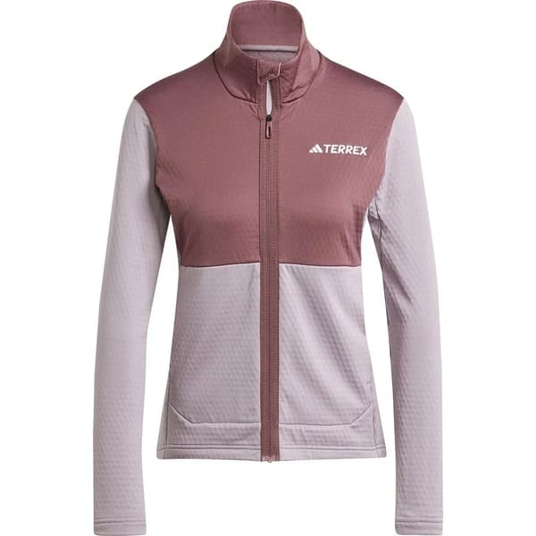 Adidas Terrex Multi Light Fleecejacka Med Dragkedja Rosa,Silver S Kvinna