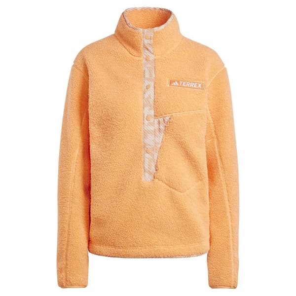 Adidas Terrex Xploric High Pile Fleecejacka Med Dragkedja Orange S Kvinna