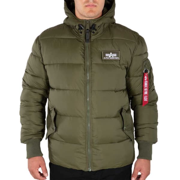 Alpha Industries Hooded Puffer Fd Takki Vihreä XL Mies
