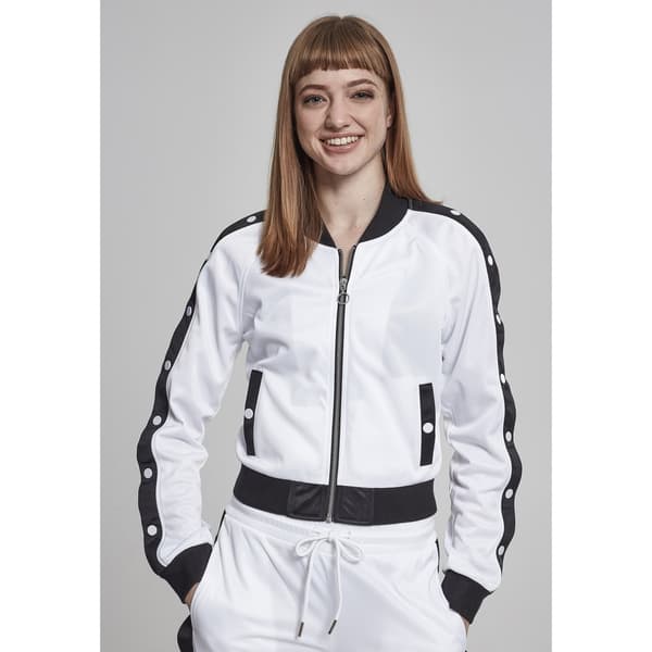 Urban Classics Button Up Tra Jakke Hvid L Kvinde