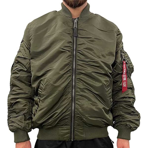Alpha Industries Ma-1 Os Puckered Jacka Grönt XL Man