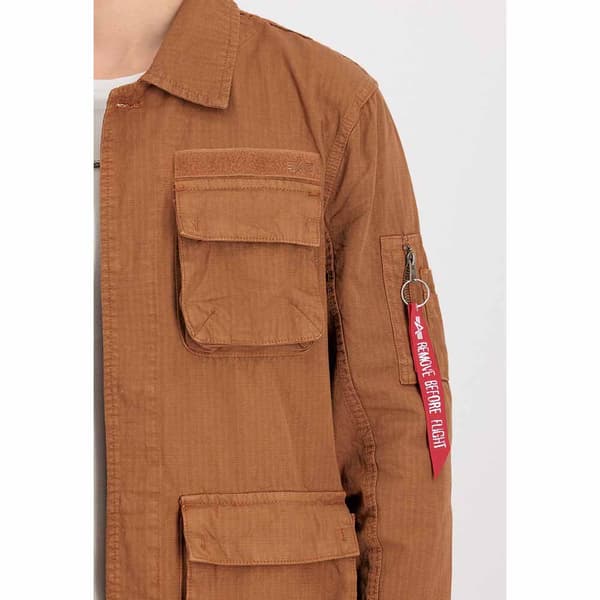 Alpha Industries Ripstop Cargo Päällyspaita Ruskea L Mies