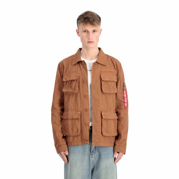Alpha Industries Ripstop Cargo Overtrøje Brun L Mand
