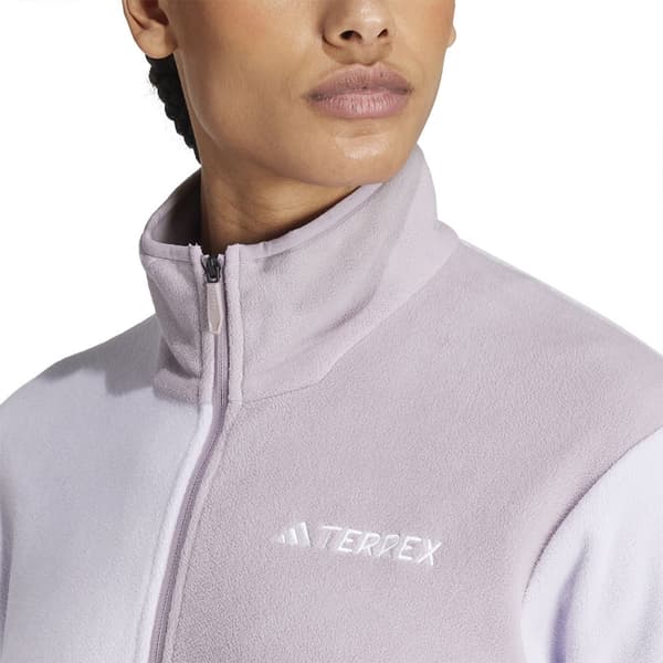 Adidas Terrex Multi Fleecejakke Med Fuld Lynlås Grå S Kvinde