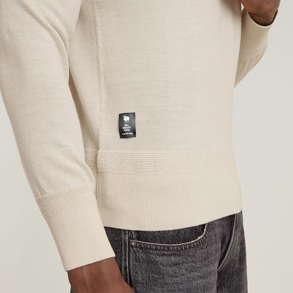 G-star Premium Core Tröja Med Hög Krage Beige S Man