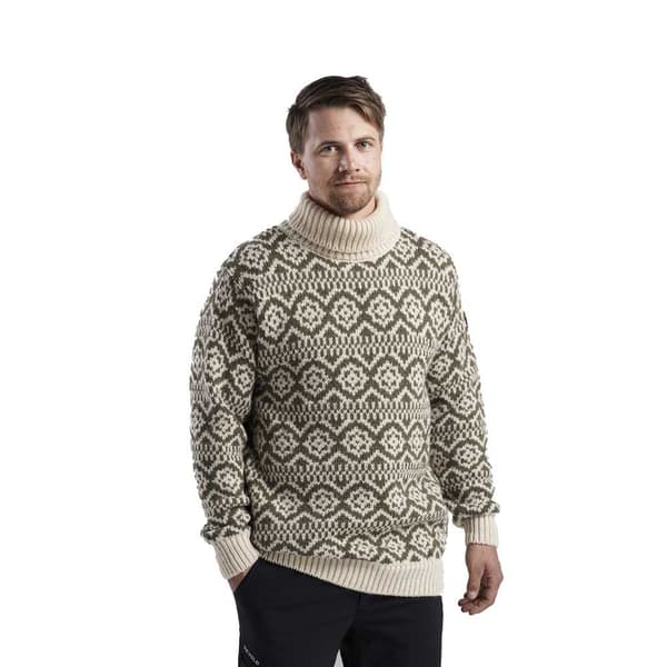 Devold Of Norway Hoddevik Wool High Neck Trøje Beige,Grøn XL Mand