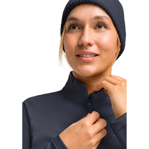 Maier Sports Midlayer Eva Fleecejakke Med Halv Lynlås Blå XL Kvinde