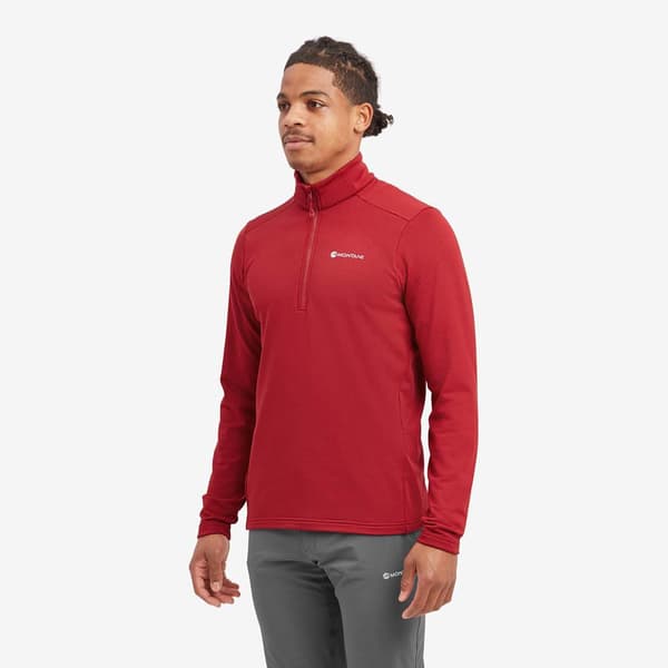 Montane Protium Pull-on Fleece Med Halv Dragkedja Röd 2XL Man