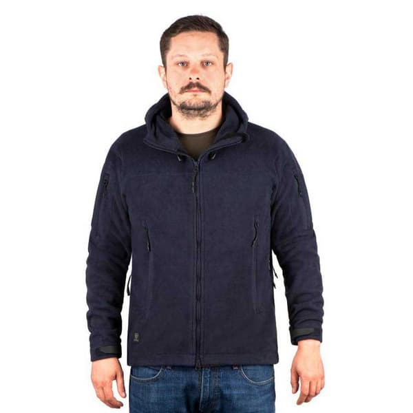 Outrider Tactical Windblock Fleecejacka Med Huva Blå XS Man