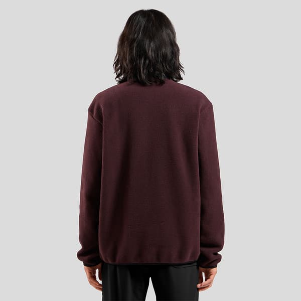 Odlo Essential High Pile Fleecejakke Med Halv Lynlås Brun L Mand