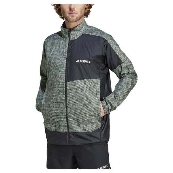 Adidas Trail Wind Jakke Beige,Grøn,Søvfarvet S Mand