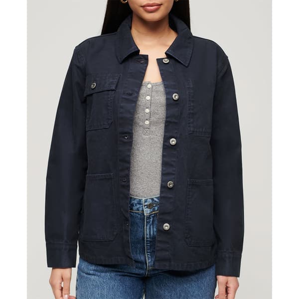 Superdry Canvas Chore Jacka Blå S Kvinna