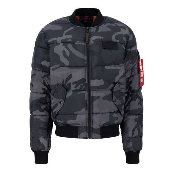 Alpha Industries Ma-1 Camo Bomberjakke Grå XL Mand