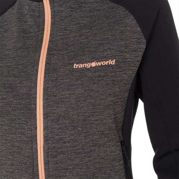 Trangoworld Polset Fleecejakke Med Hætte Sort XS Kvinde